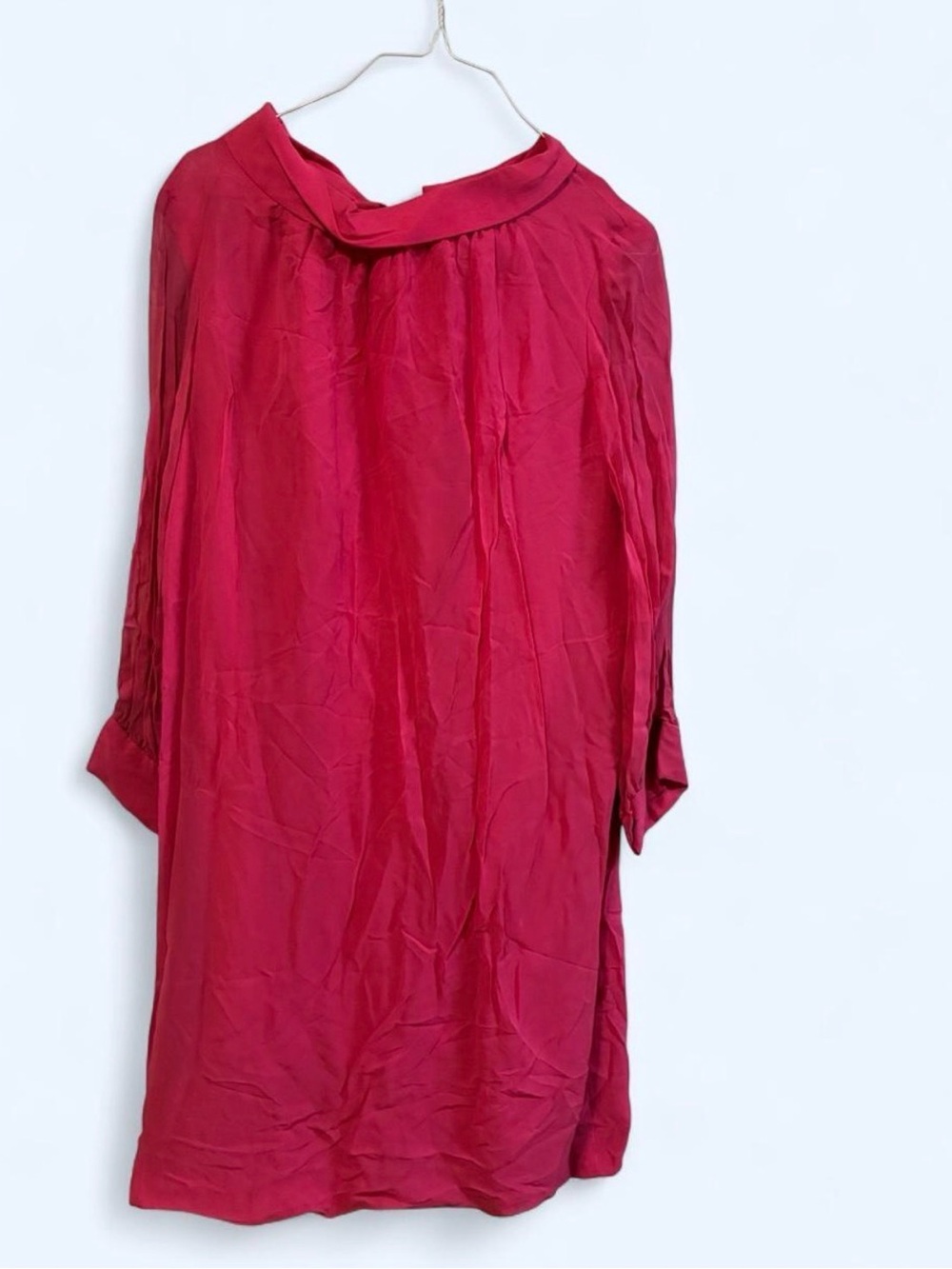 Vintage Red Long Sleeve Women's Dress